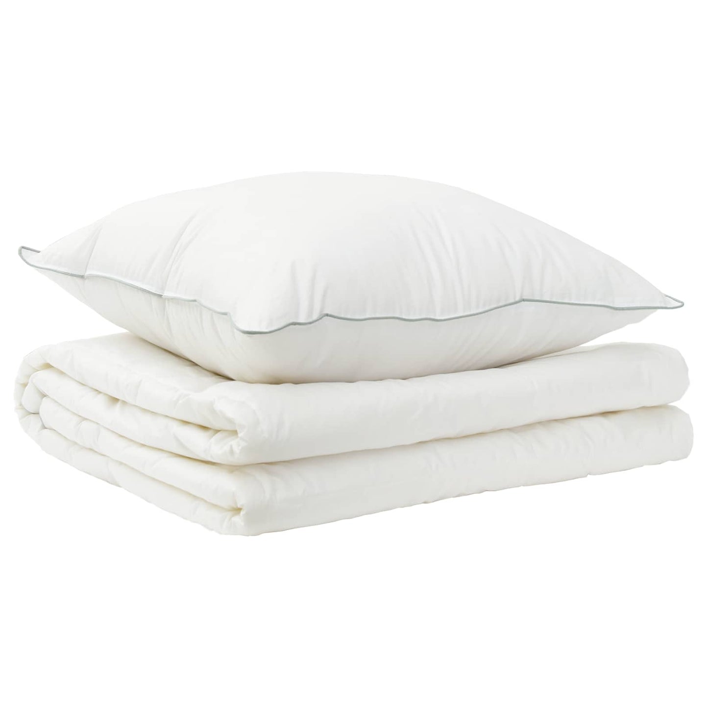 vidaXL Duvet and Pillow Set 2 pcs 155x200 cm Summer 200 GSM Wool White