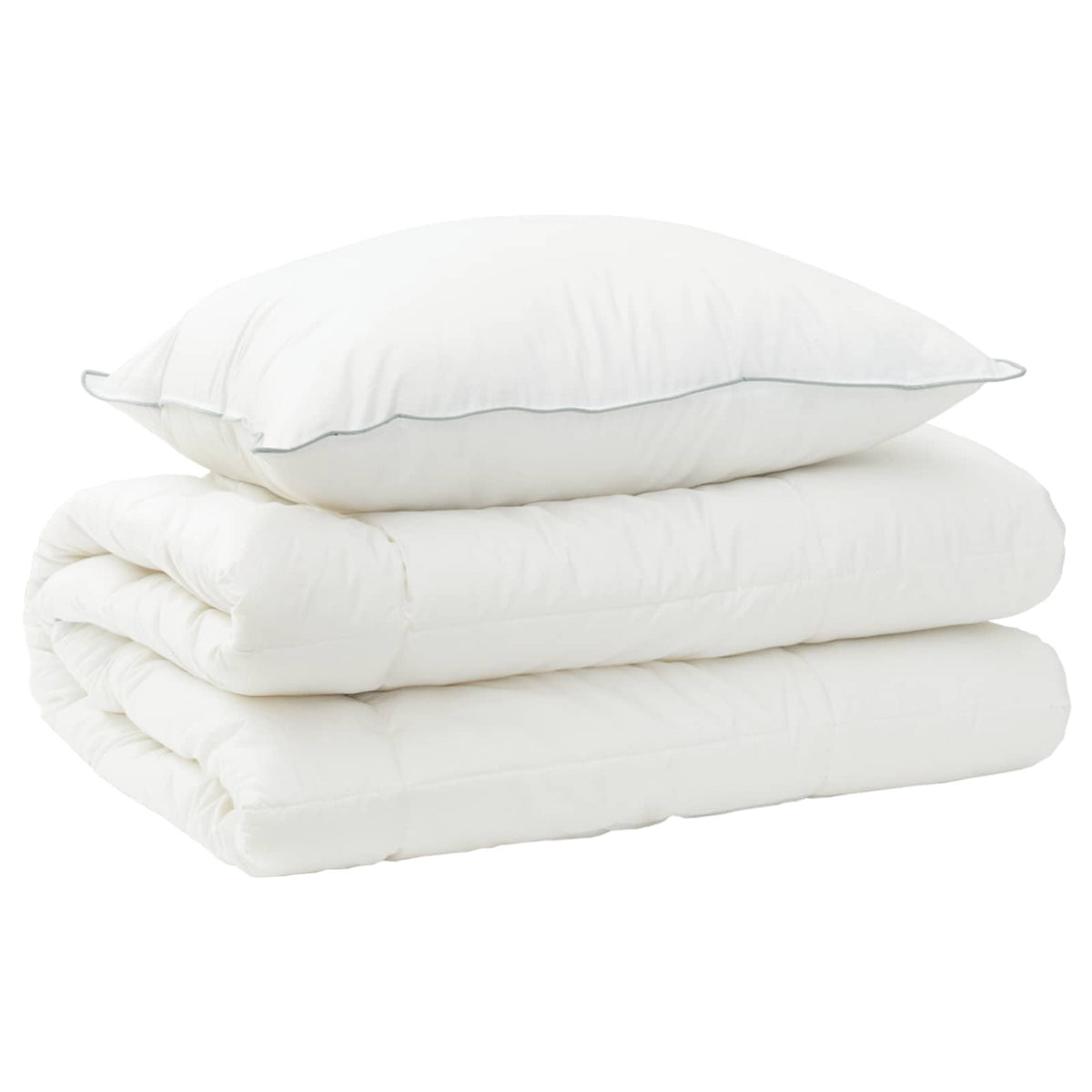 vidaXL Duvet and Pillow Set 2 pcs 155x200 cm 4 Seasons 300 GSM Wool