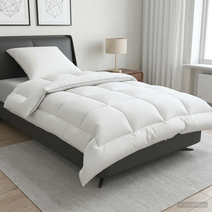 vidaXL Duvet and Pillow Set 2 pcs 137x200 cm Winter 450 GSM Wool White