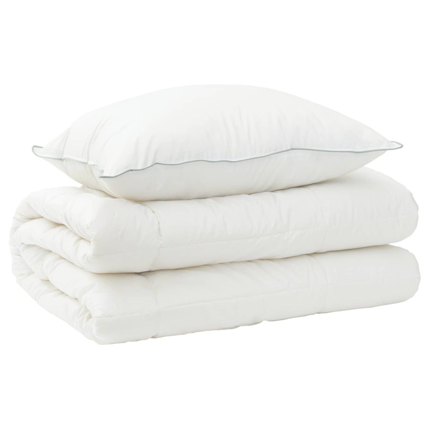 vidaXL Duvet and Pillow Set 2 pcs 137x200 cm Winter 450 GSM Wool White