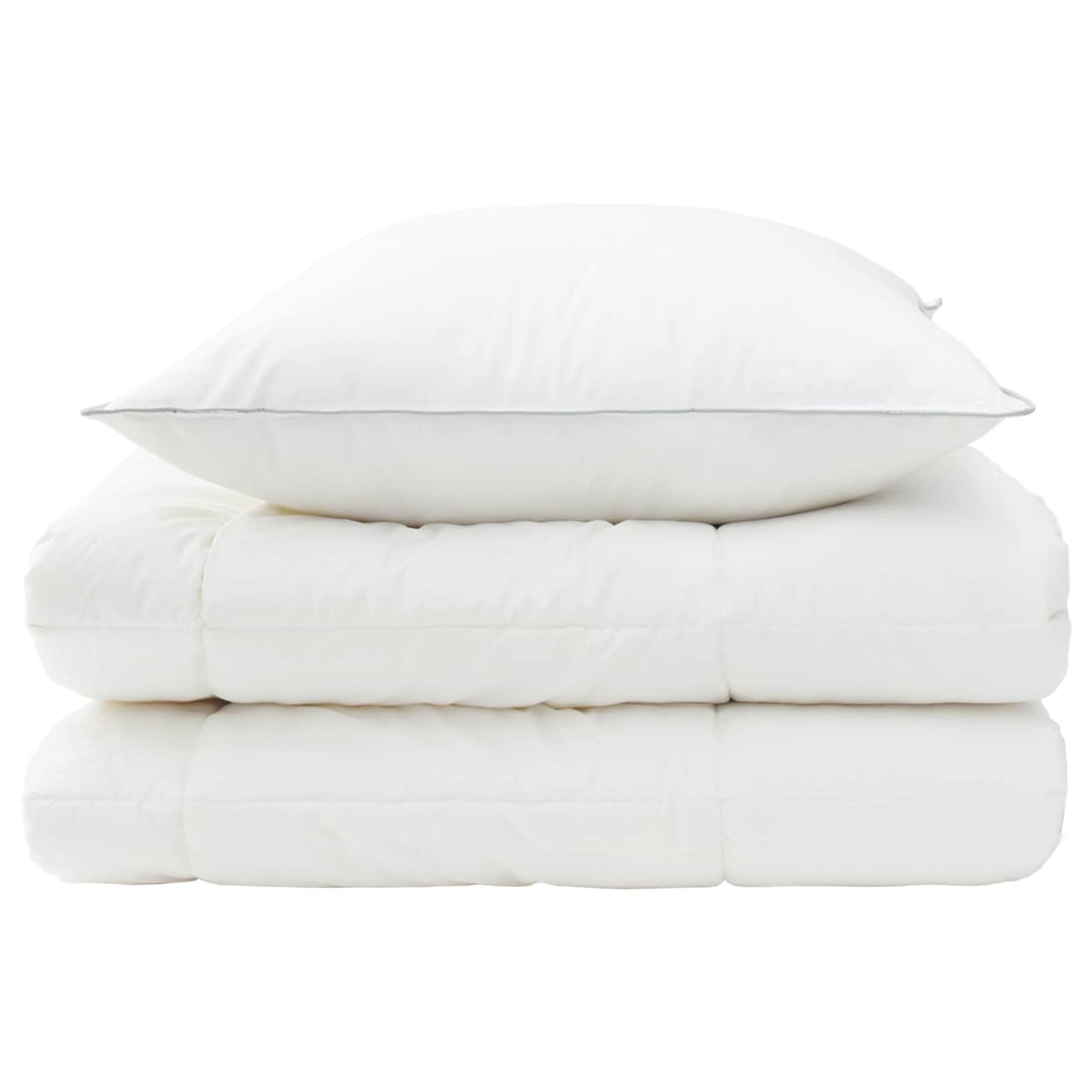 vidaXL Duvet and Pillow Set 2 pcs 137x200 cm Winter 450 GSM Wool White