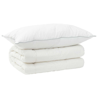 vidaXL Duvet and Pillow Set 2 pcs 152x203 cm Winter 450 GSM Wool White