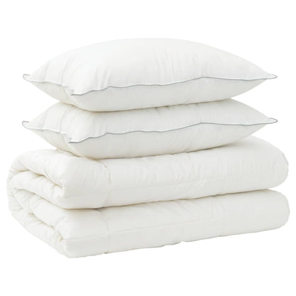 vidaXL Duvet and Pillow Set 3 pcs 220x240 cm 4 Seasons 220 GSM Wool