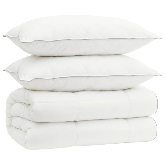 vidaXL Duvet and Pillow Set 3 pcs 200x200 cm 4 Seasons 140+220 GSM