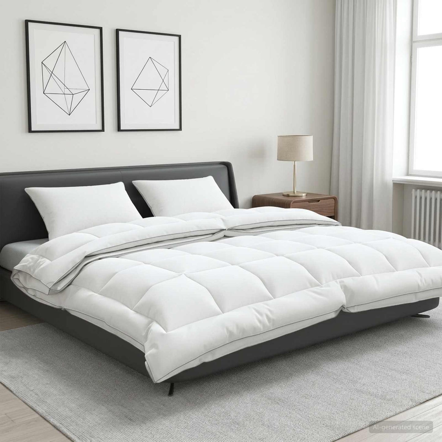 vidaXL Duvet and Pillow Set 3 pcs 220x260 cm 4 Seasons 140+220 GSM