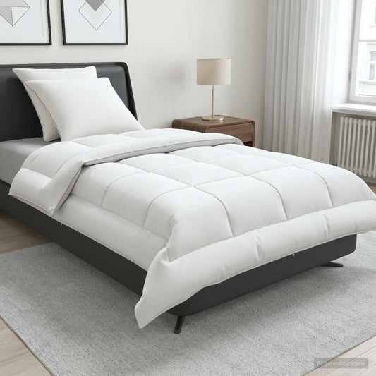 vidaXL Duvet and Pillow Set 3 pcs 140x220 cm Summer 200 GSM Wool White