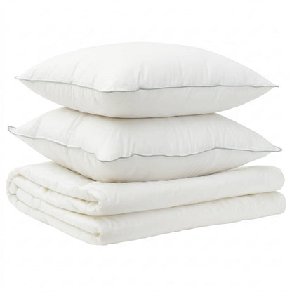 vidaXL Duvet and Pillow Set 3 pcs 220x240 cm Summer 200 GSM Wool White