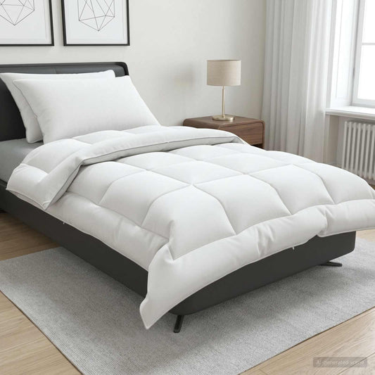 vidaXL Duvet and Pillow Set 3 pcs 140x220 cm Winter 450 GSM Wool White
