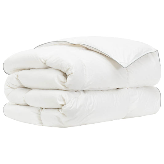 vidaXL Duvet FULDA 137 x 200 cm 4 Seasons 210 GSM 90% Goose Down White