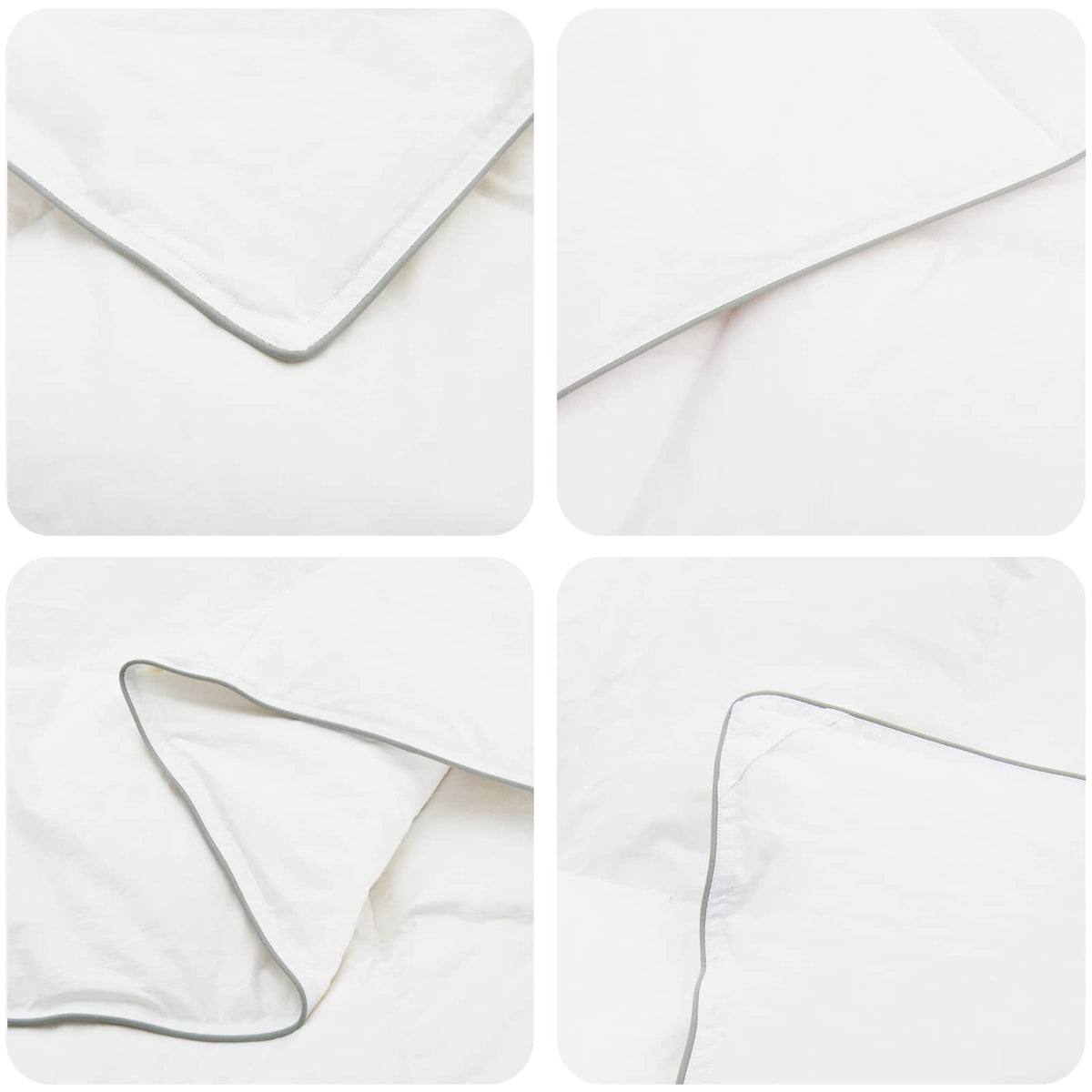vidaXL 90% Goose Down Duvet Set FULDA 2 pcs 137 x 200 cm Summer White