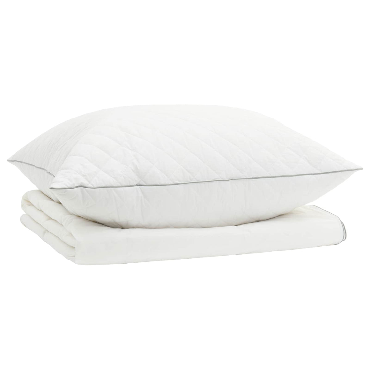 vidaXL 90% Goose Down Duvet Set FULDA 2 pcs 137 x 200 cm Summer White