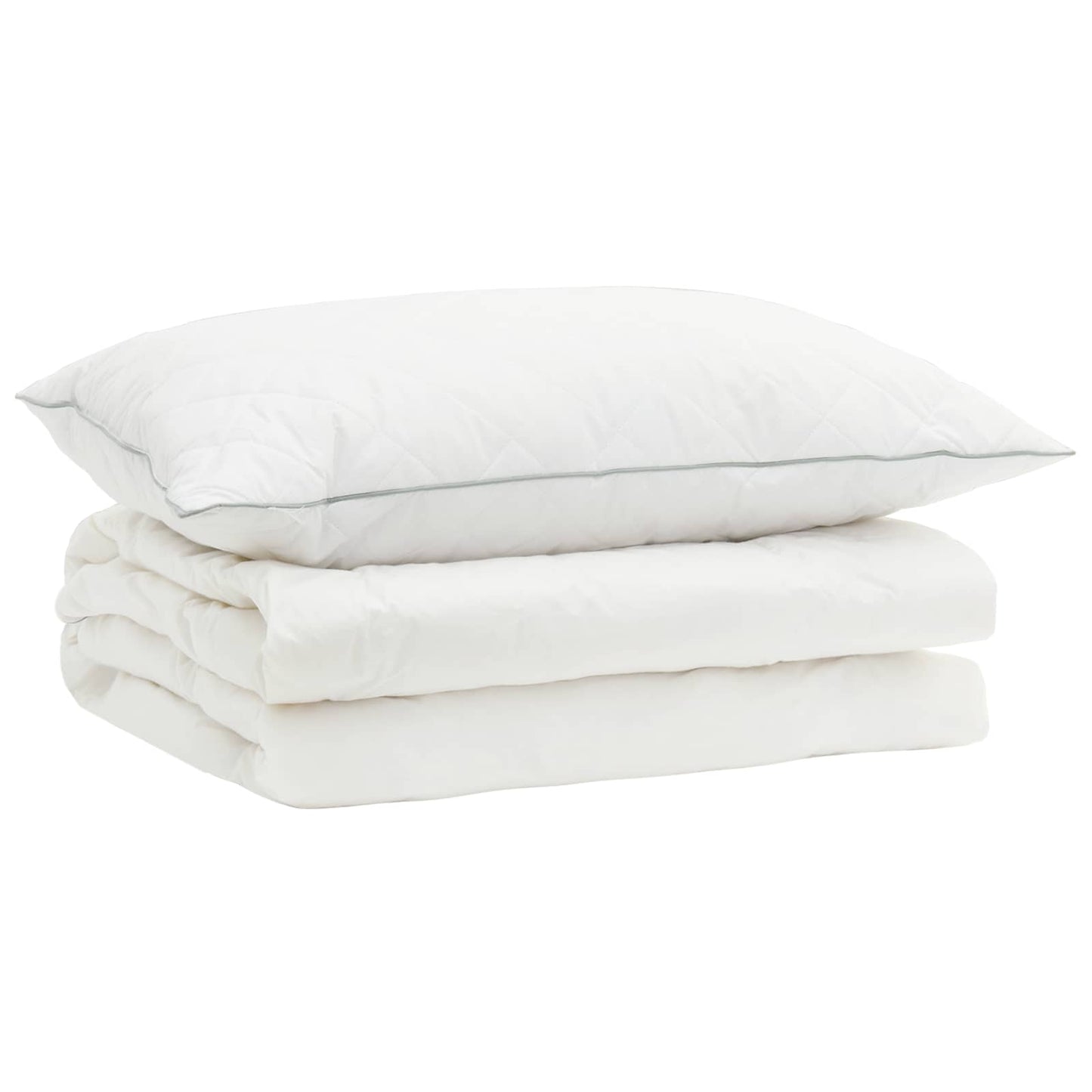 vidaXL 90% Goose Down Duvet Set FULDA 2 pcs 152 x 203 cm Summer White