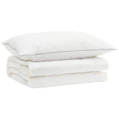 vidaXL 90% Goose Down Duvet Set FULDA 2 pcs 152 x 203 cm Summer White