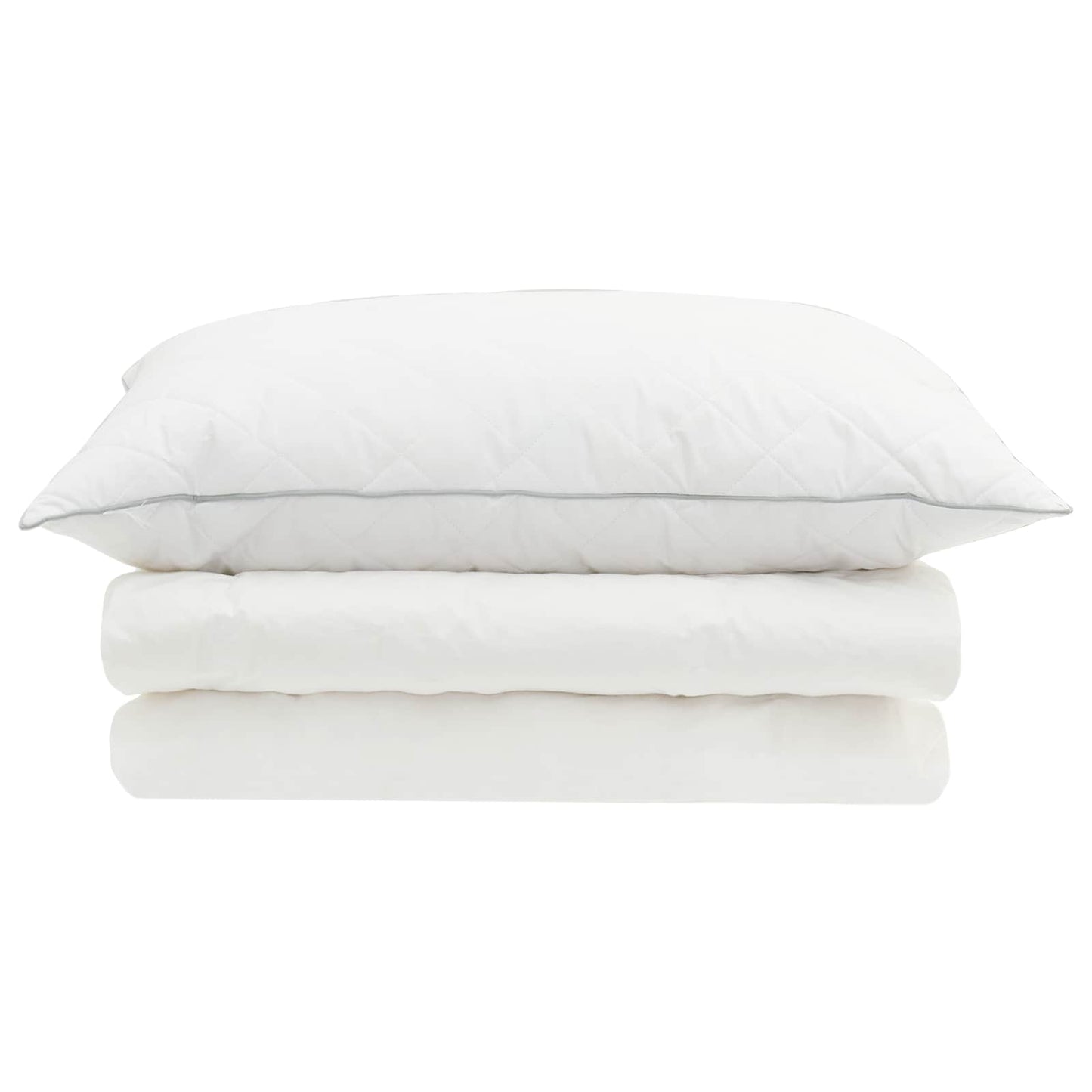 vidaXL 90% Goose Down Duvet Set FULDA 2 pcs 152 x 203 cm Summer White