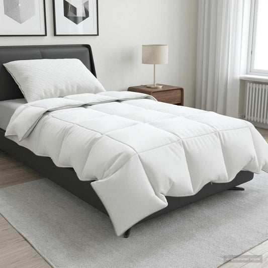 vidaXL 90% Goose Down Duvet Set FULDA 2 pcs 155 x 200 cm Summer White