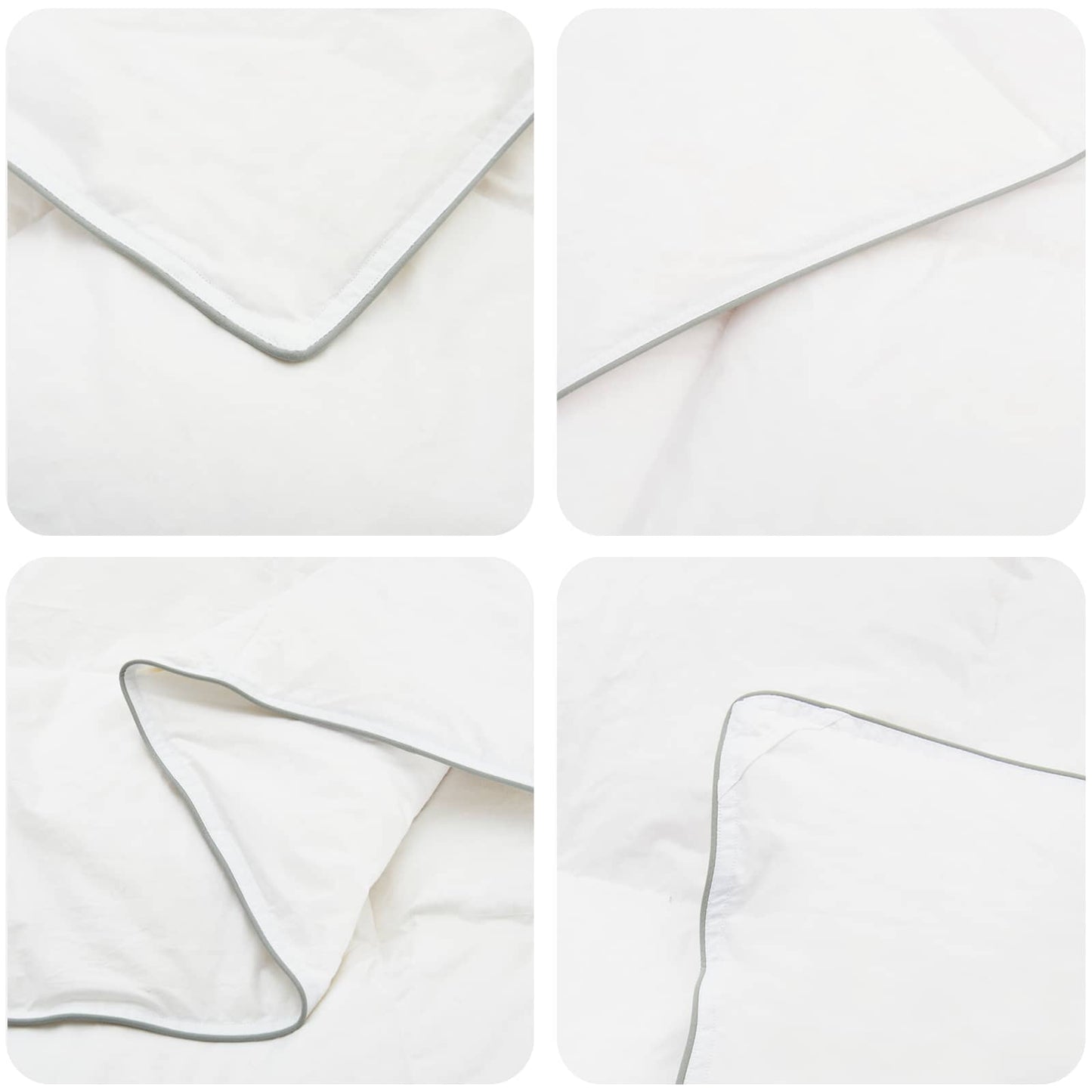 vidaXL 90% Goose Down Duvet Set FULDA 2 pcs 155 x 200 cm Summer White