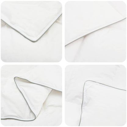 vidaXL 90% Goose Down Duvet Set FULDA 2 pcs 155 x 200 cm Summer White