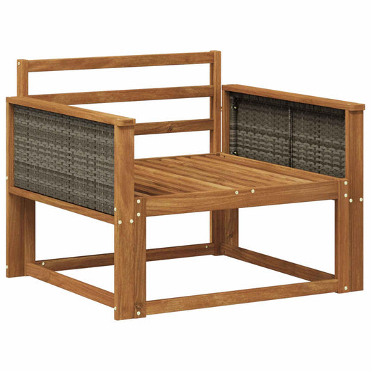 vidaXL Outdoor Middle Sofa Solid Acacia Wood Natural