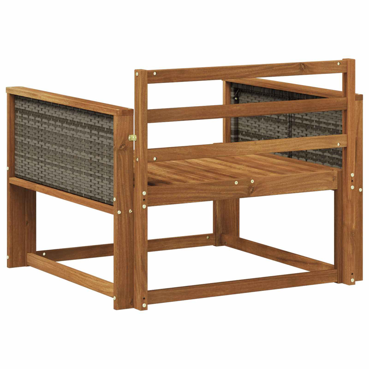 vidaXL Outdoor Middle Sofa Solid Acacia Wood Natural