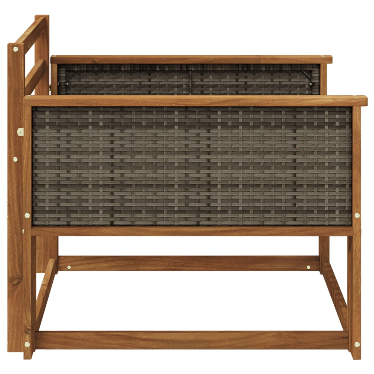 vidaXL Outdoor Middle Sofa Solid Acacia Wood Natural