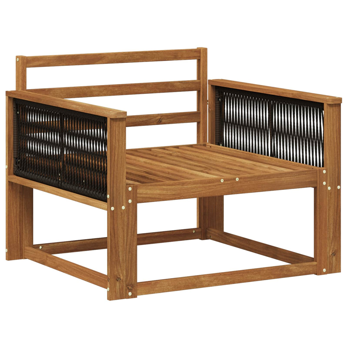 vidaXL Outdoor Middle Sofa Solid Acacia Wood Natural