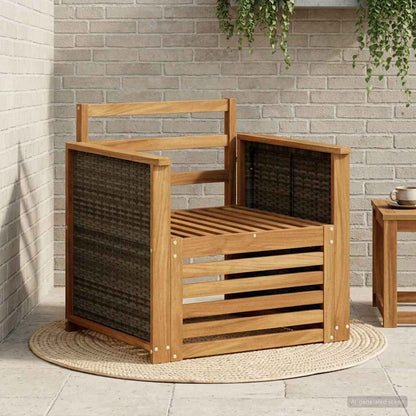 vidaXL Outdoor Middle Sofa Natural