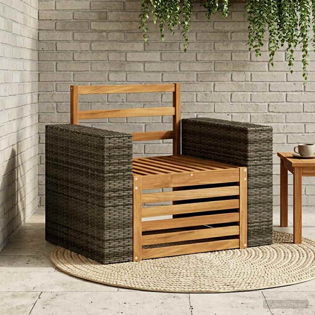 vidaXL Outdoor Middle Sofa Natural