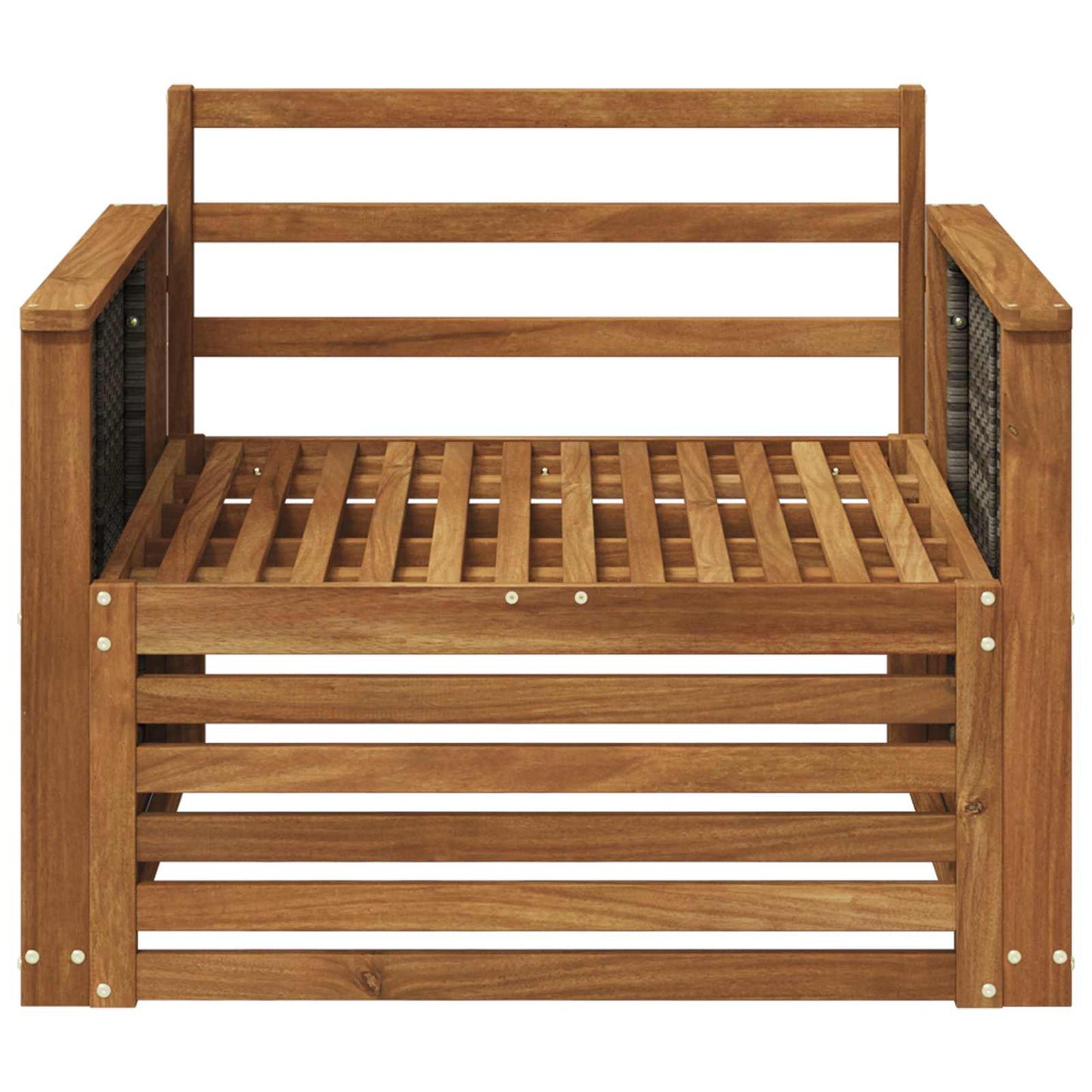 vidaXL Outdoor Middle Sofa Solid Acacia Wood Natural
