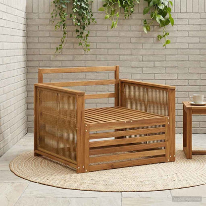 vidaXL Outdoor Middle Sofa Natural