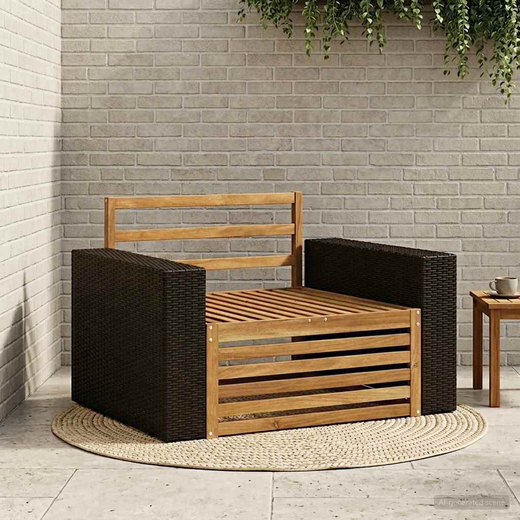 vidaXL Outdoor Middle Sofa Natural