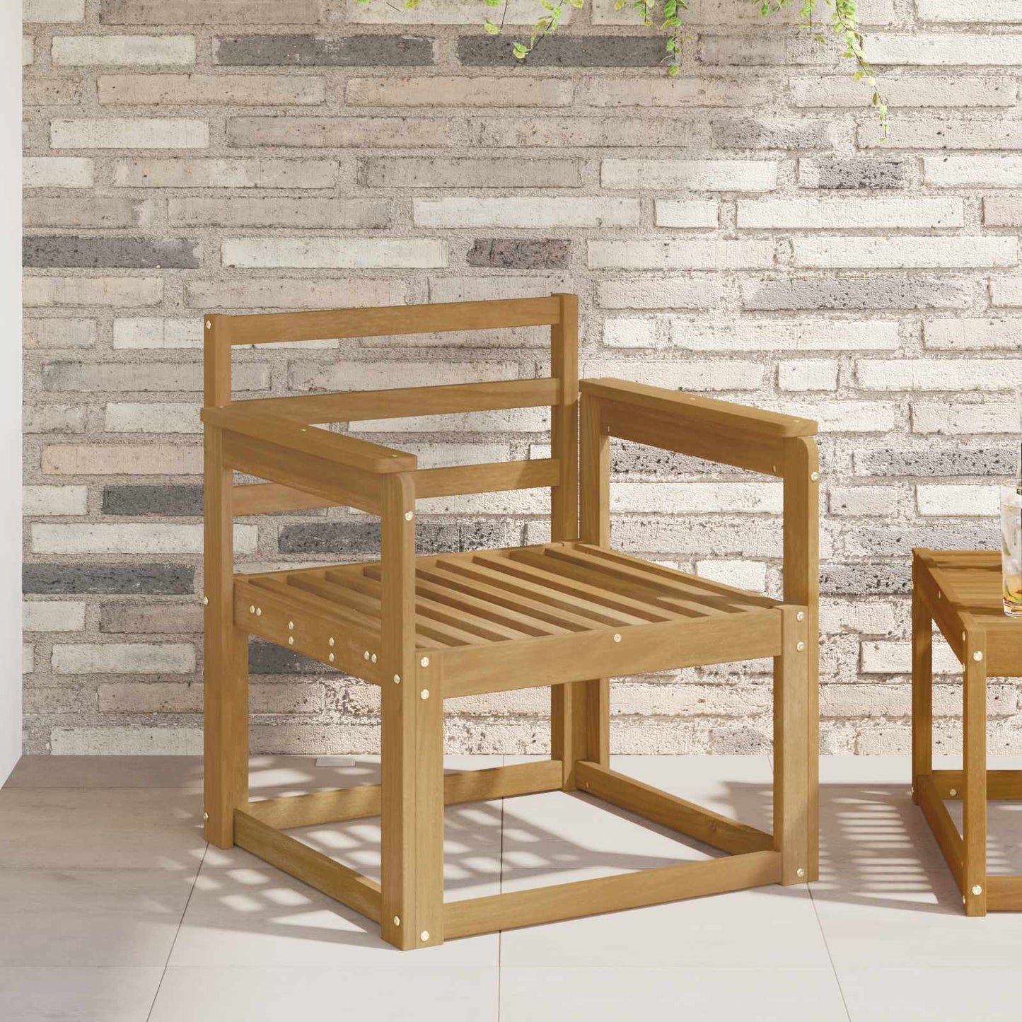 vidaXL Outdoor Sofa Set Solid Acacia Wood White