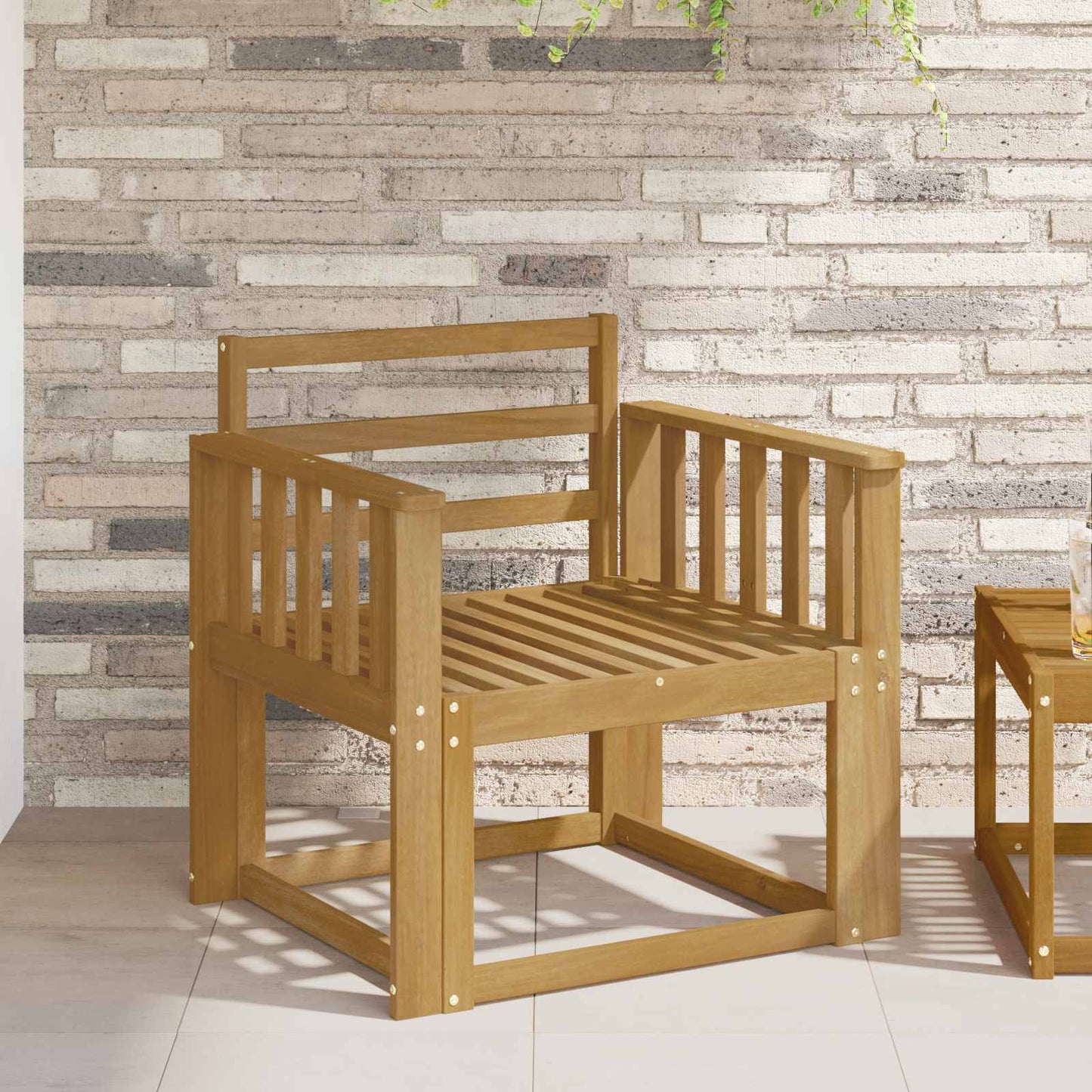 vidaXL Outdoor Sofa Set Solid Acacia Wood White