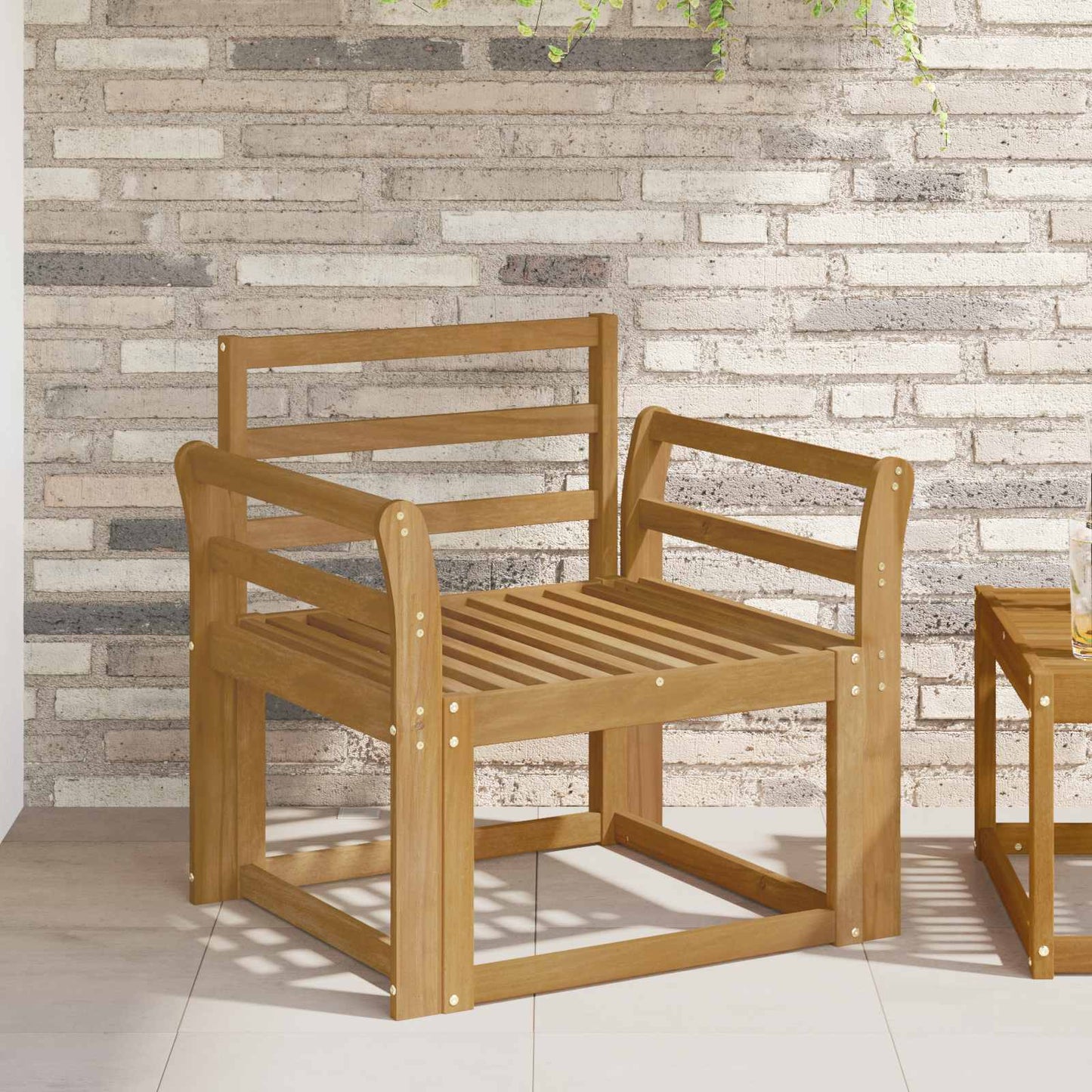 vidaXL Outdoor Sofa Set Solid Acacia Wood White