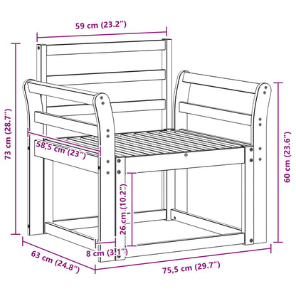 vidaXL Outdoor Sofa Set Solid Acacia Wood White