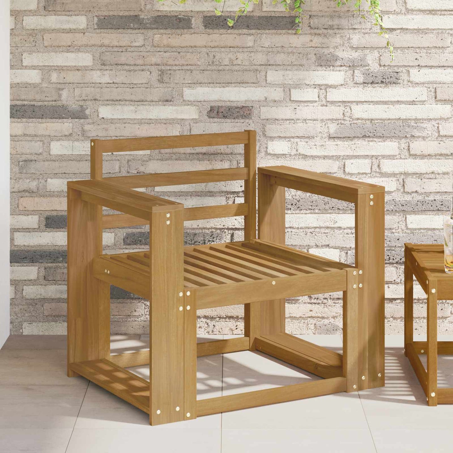 vidaXL Outdoor Sofa Set Solid Acacia Wood White