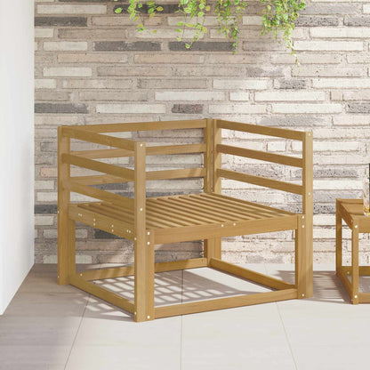 vidaXL Outdoor Middle Sofa Solid Acacia Wood White