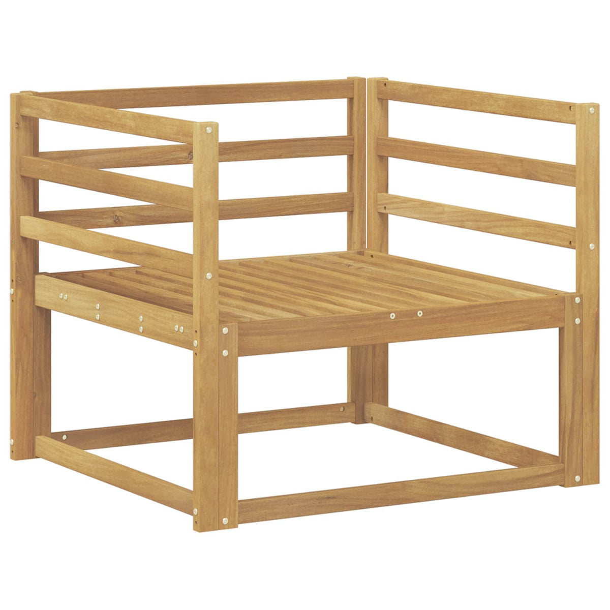 vidaXL Outdoor Middle Sofa Solid Acacia Wood White