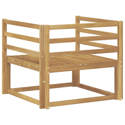 vidaXL Outdoor Middle Sofa Solid Acacia Wood White