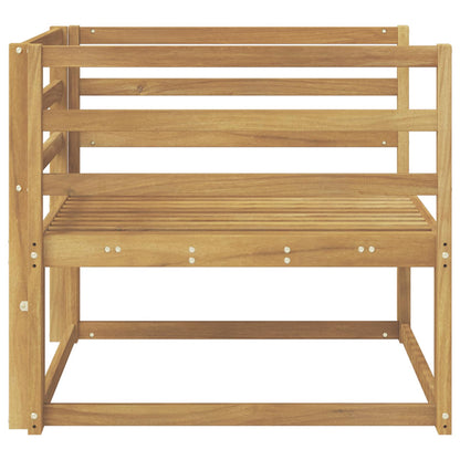 vidaXL Outdoor Middle Sofa Solid Acacia Wood White