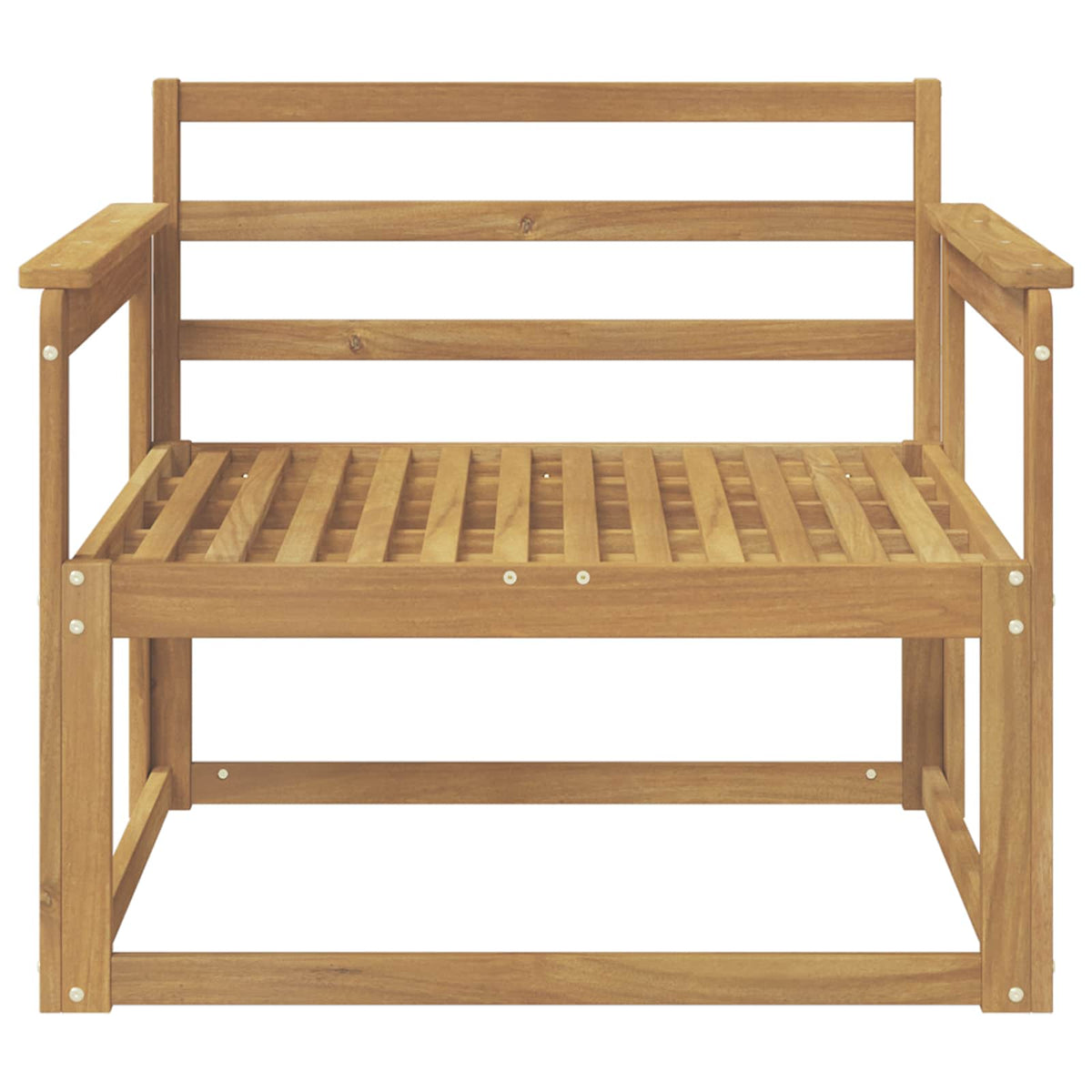 vidaXL Outdoor Middle Sofa Solid Acacia Wood White