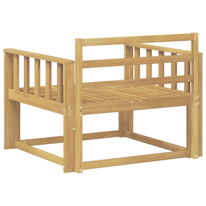 vidaXL Outdoor Middle Sofa Solid Acacia Wood White