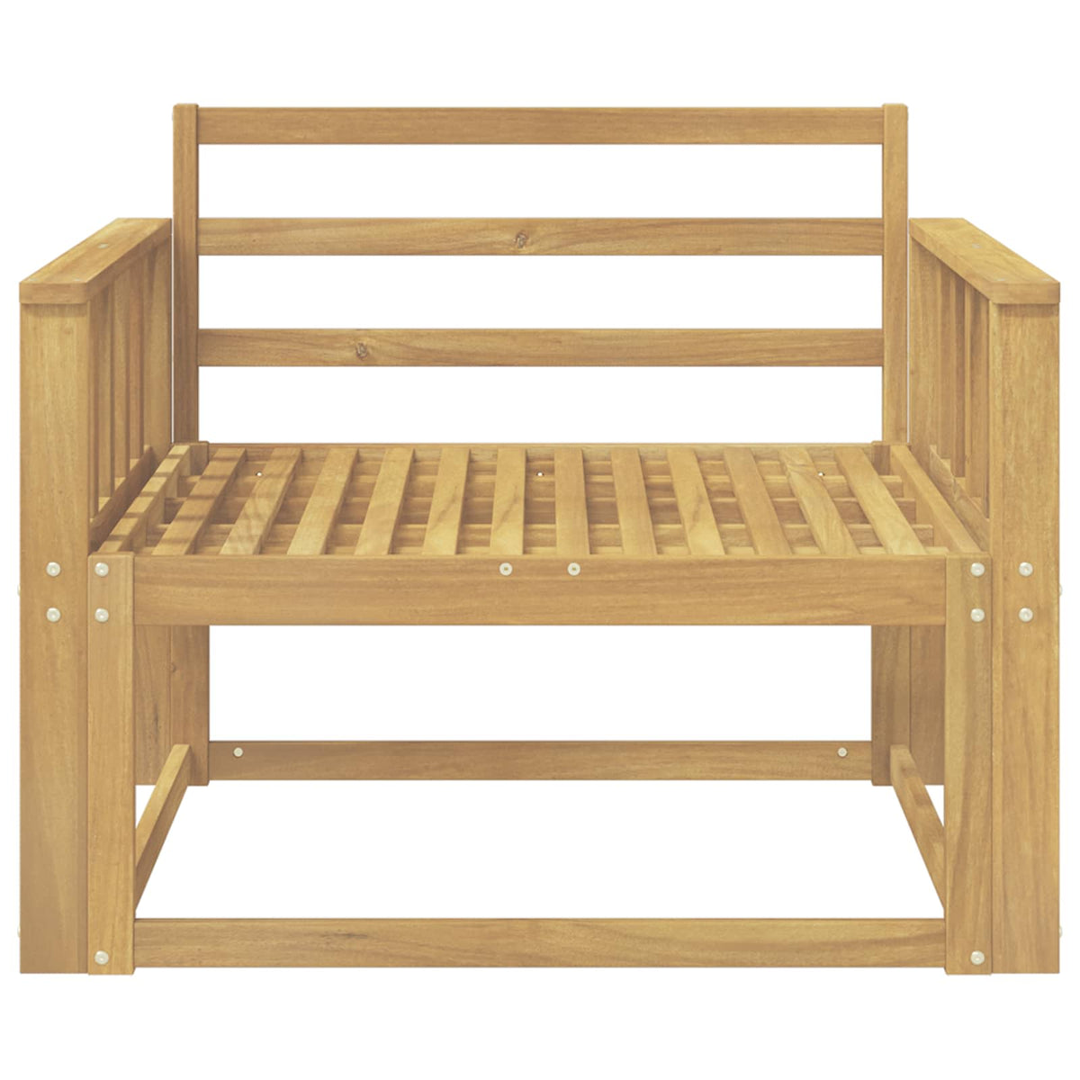 vidaXL Outdoor Middle Sofa Solid Acacia Wood White