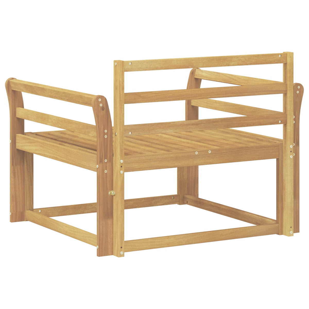 vidaXL Outdoor Middle Sofa Solid Acacia Wood White
