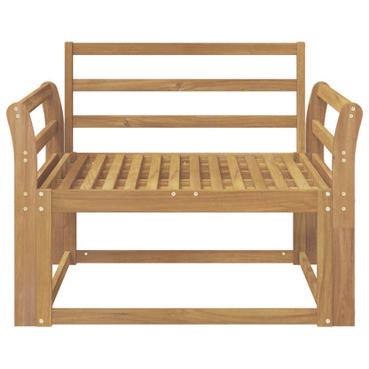 vidaXL Outdoor Middle Sofa Solid Acacia Wood White
