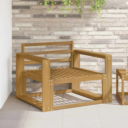 vidaXL Outdoor Middle Sofa Solid Acacia Wood White