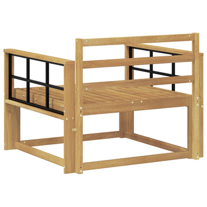 vidaXL Outdoor Middle Sofa Solid Acacia Wood White
