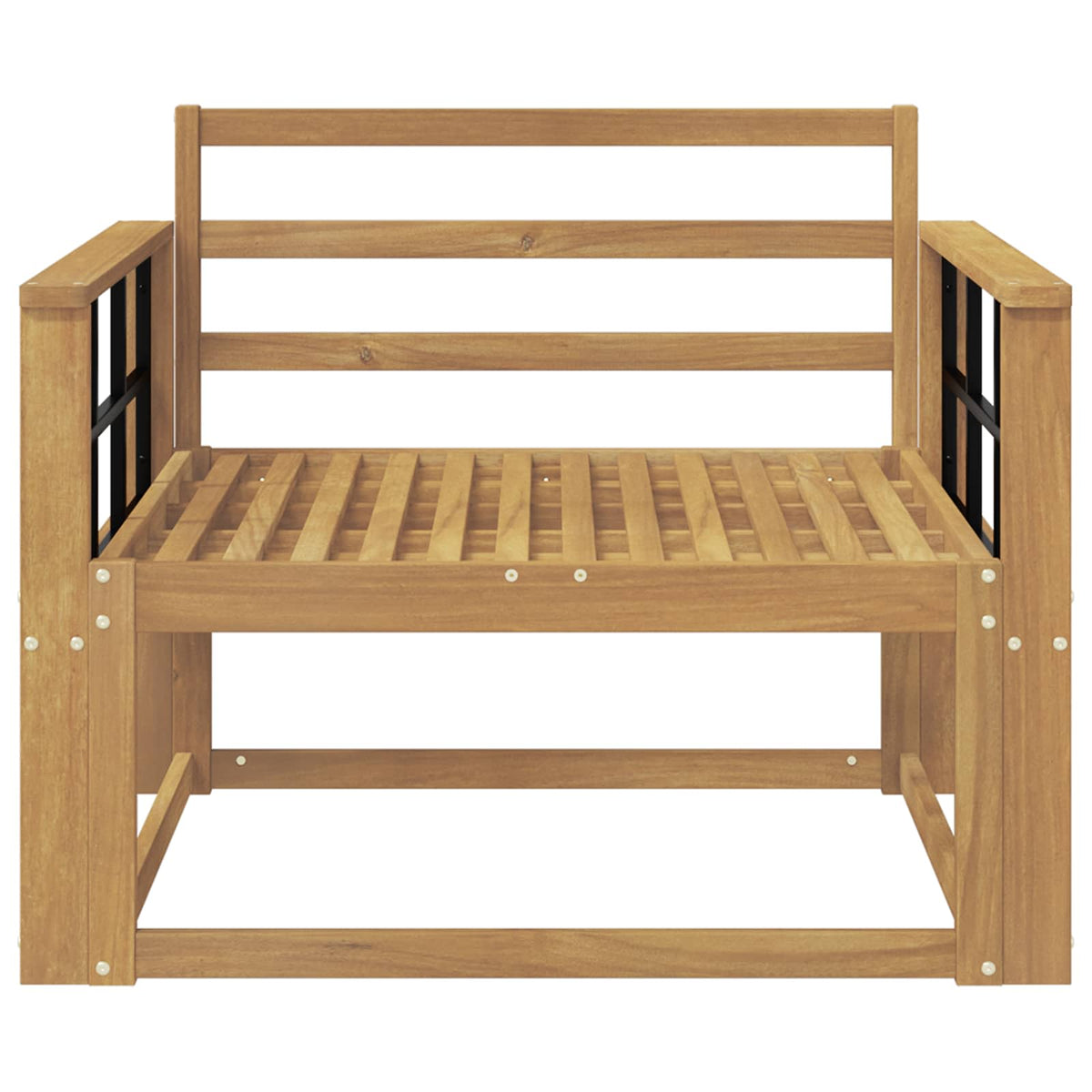 vidaXL Outdoor Middle Sofa Solid Acacia Wood White