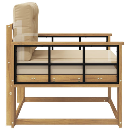 vidaXL Outdoor Middle Sofa Solid Acacia Wood White