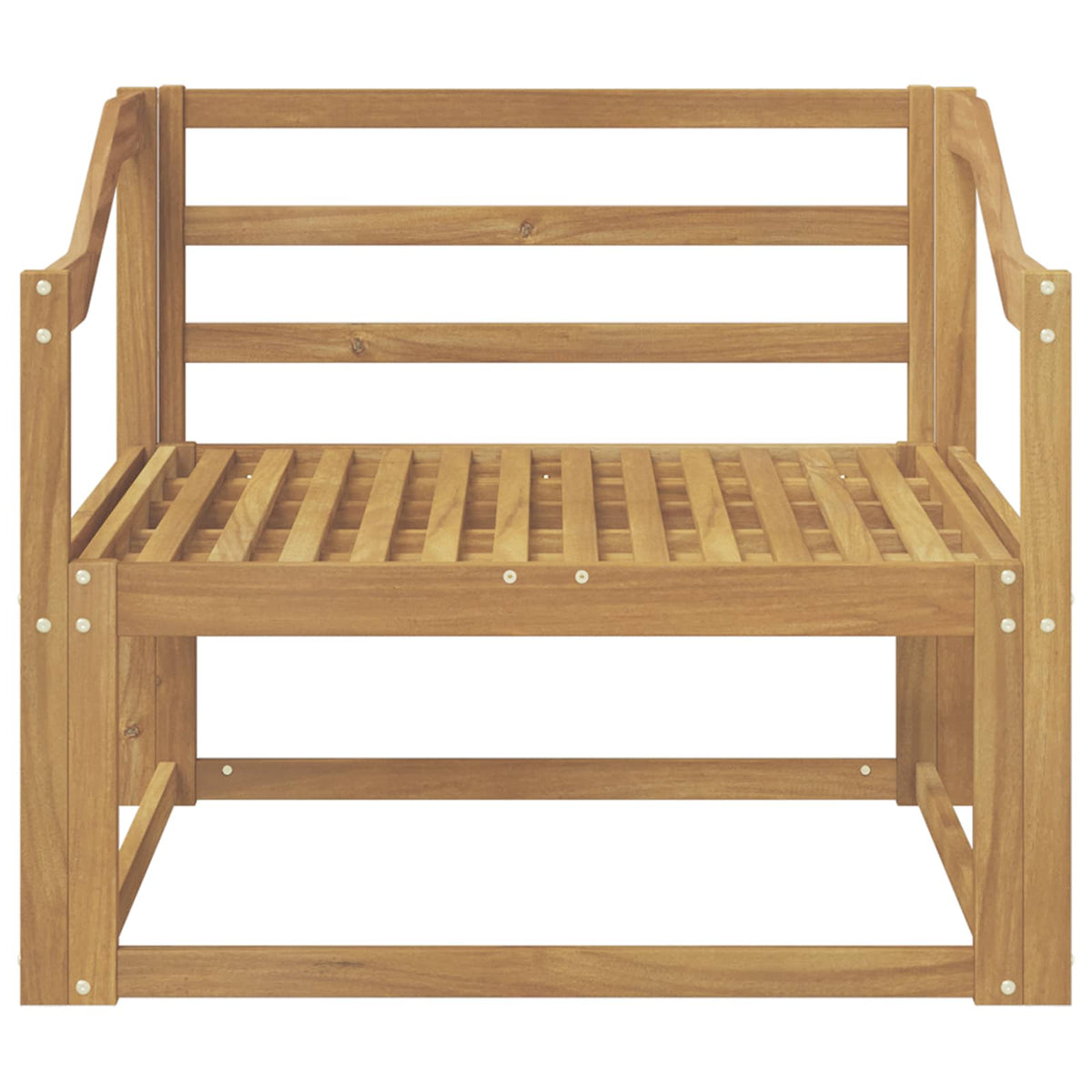 vidaXL Outdoor Middle Sofa Solid Acacia Wood White