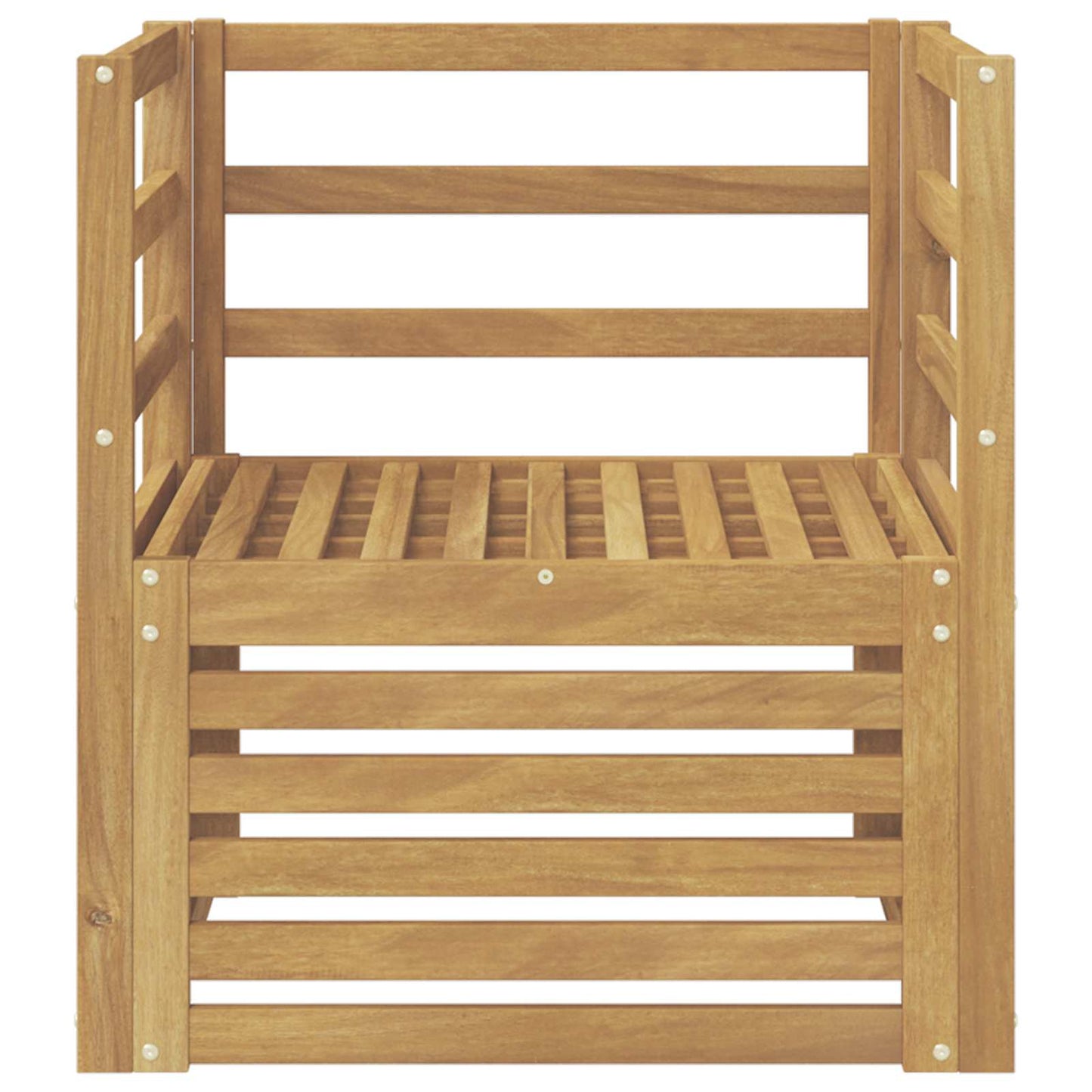 vidaXL Outdoor Sofa Solid Acacia Wood White